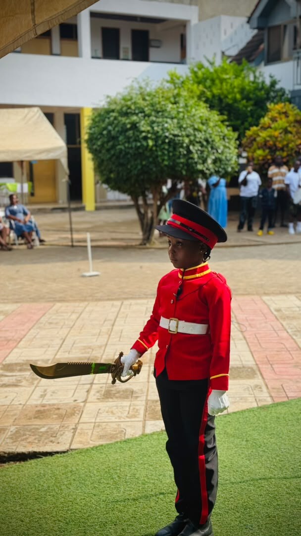 A young Atlantic Academy cadet leader in ceremonial uniform