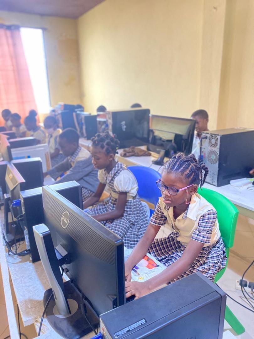 Atlantic Academy pupils developing digital skills in the computer laboratory